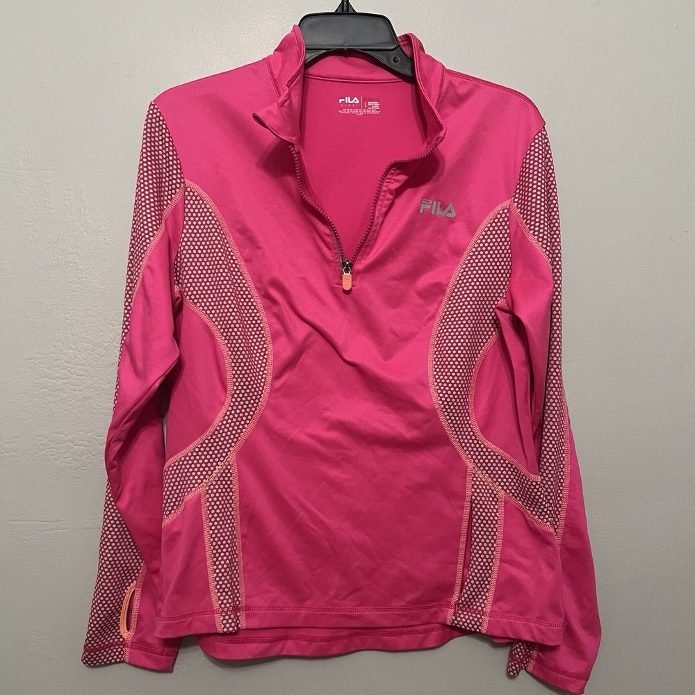 Fila Hot Pink Half-Zip Ski Pullover Jacket